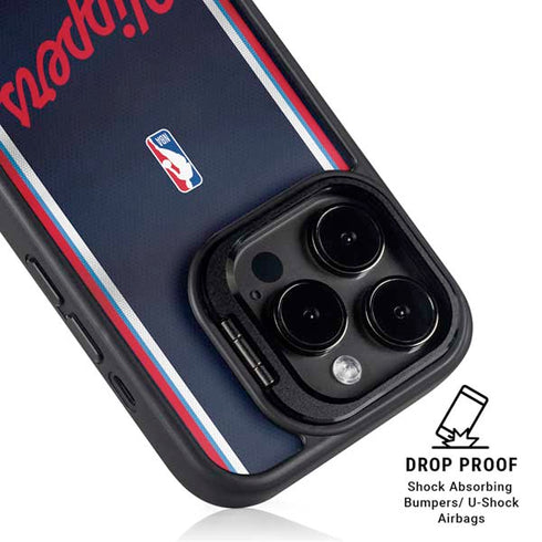 NBA Los Angeles Clippers Distressed Red iPhone 15 Pro Kickstand Case